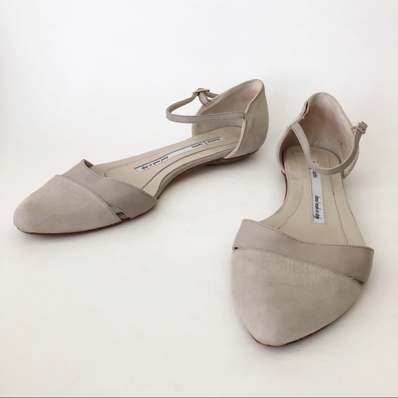 Dusica Kotur Sacks Gray Ankle Strap Flat 36.5 - Picture 1 of 8